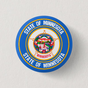 Minnesota Round Emblem Ronde Button 3,2 Cm
