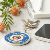 Minnesota Round Emblem Sleutelhanger (Zijkant)