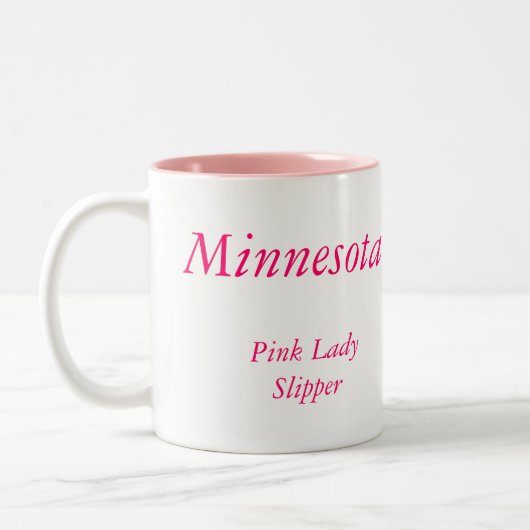 Minnesota, Roze Dame Slipper Tweekleurige Koffiemok (Links)