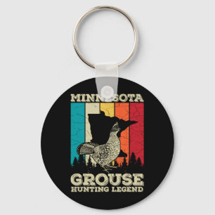 Minnesota Ruffed Grouse Quote voor een Ruffed Grou Sleutelhanger