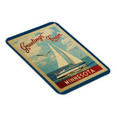 Minnesota Sailboot Vintage Travel Magneet (Rechterzijde)