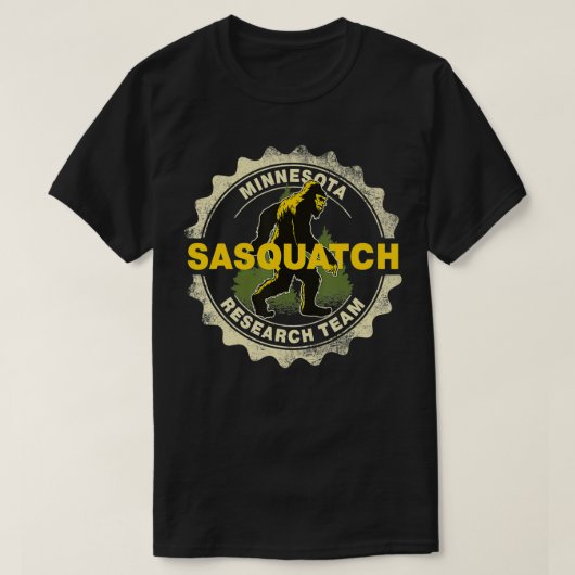 Minnesota Sasquatch Research Team Bigfoot Believer T-shirt (Design voorkant)