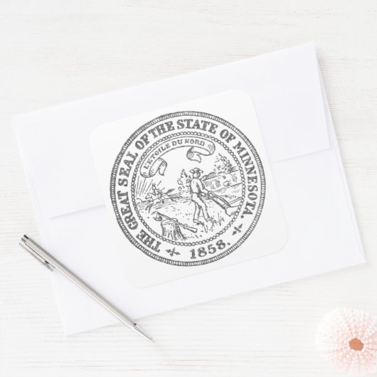 Minnesota Seal Vierkante Sticker (Envelop)