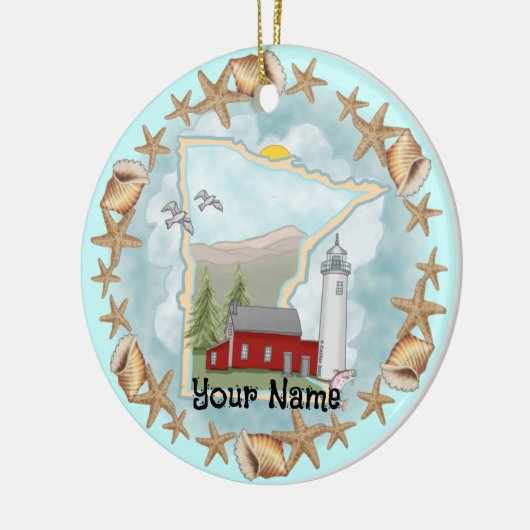 Minnesota Shells Lighthouse Ornament (Links)