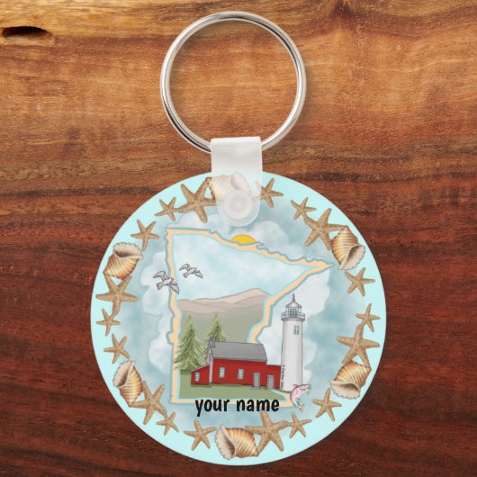 Minnesota Shells Lighthouse sleutelhanger (Voorkant)