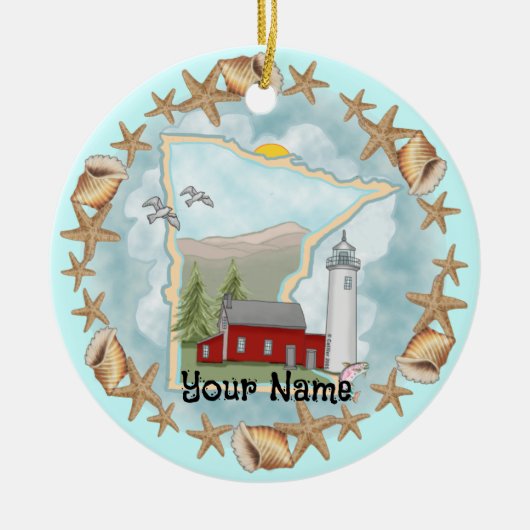 Minnesota Shells Vuurtoren Ornament (Voorkant)