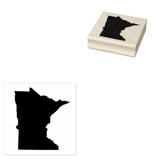Minnesota Solid Rubber Art Stamp Rubberstempel (Gestempeld)