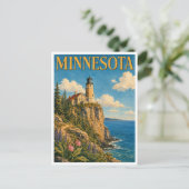 Minnesota Split Rock Lighthouse GeoSaga Briefkaart (Staand voorkant)