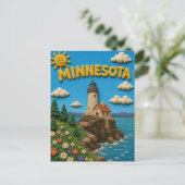 Minnesota Split Rock Modern KLAYKOO Briefkaart (Staand voorkant)