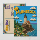Minnesota Split Rock Modern KLAYKOO Briefkaart (Voorkant / Achterkant)