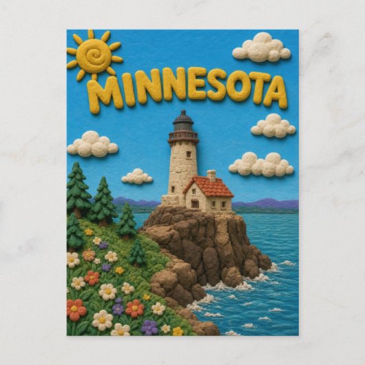 Minnesota Split Rock Modern KLAYKOO Briefkaart (Voorkant)