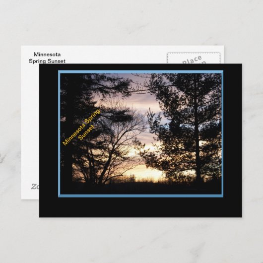 Minnesota Spring Sunset Briefkaart (Voorkant / Achterkant)