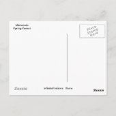 Minnesota Spring Sunset Briefkaart (Achterkant)