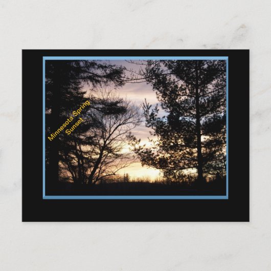 Minnesota Spring Sunset Briefkaart (Voorkant)