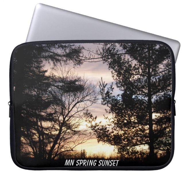 Minnesota Spring Sunset-laptophoes Laptop Sleeve (Voorkant)