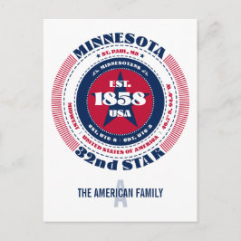 Minnesota, St. Paul, MN, Patriottisch, Monogram Briefkaart