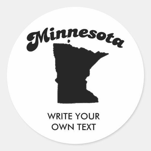 MINNESOTA STAAT MOTTO T-SHIRT RONDE STICKER (Voorkant)