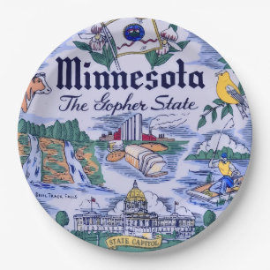Minnesota staat partij borden papieren bordje