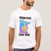 Minnesota staat vogel T-shirt middelvinger kleur (Voorkant)