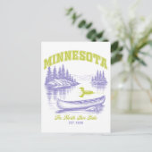 Minnesota staat voor North Star State East. 1858 M Briefkaart (Staand voorkant)
