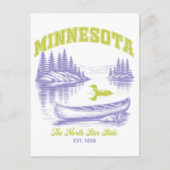 Minnesota staat voor North Star State East. 1858 M Briefkaart (Voorkant)
