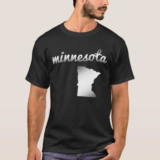 Minnesota staat wit t-shirt (Voorkant)
