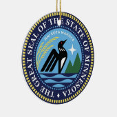 Minnesota staat zegel 2024 keramisch ornament (Rechts)