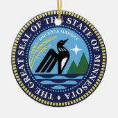 Minnesota staat zegel 2024 keramisch ornament (Voorkant)