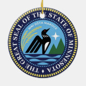 Minnesota staat zegel 2024 keramisch ornament (Achterkant)