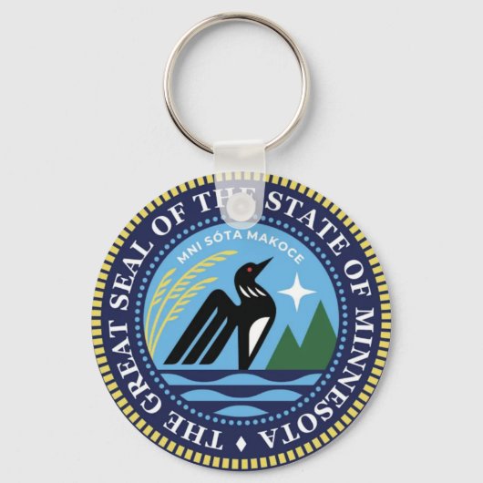 Minnesota staat zegel 2024 sleutelhanger (Achterkant)
