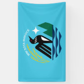 Minnesota staat zegel vlag spandoek (Verticaal)