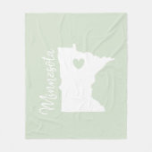 Minnesota staatskaart liefhuis  fleece deken (Voorkant)