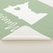 Minnesota staatskaart liefhuis sherpa deken (3/4)