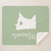 Minnesota staatskaart liefhuis sherpa deken (Voorkant (horizontaal))