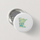 Minnesota, staatsnaam Word Art Yellow Ronde Button 3,2 Cm (Voorkant /achterkant)