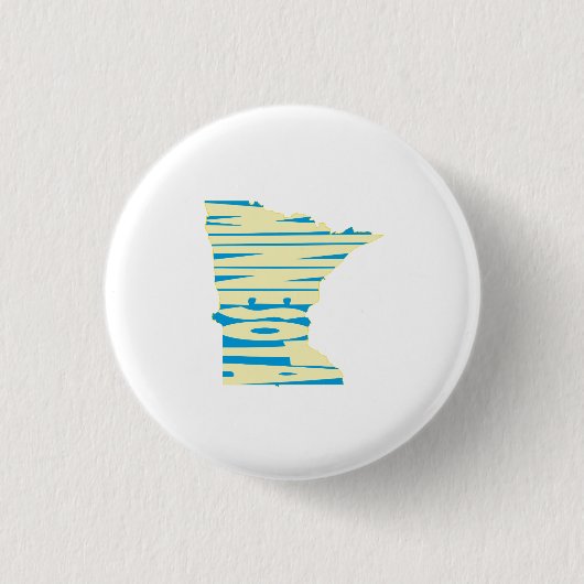 Minnesota, staatsnaam Word Art Yellow Ronde Button 3,2 Cm (Voorkant)