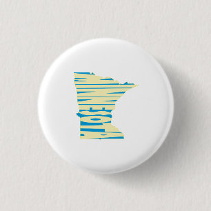 Minnesota, staatsnaam Word Art Yellow Ronde Button 3,2 Cm