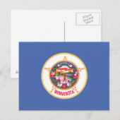 Minnesota Staatsvlag Briefkaart (Voorkant / Achterkant)