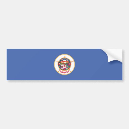 Minnesota Staatsvlag Bumpersticker (Voorkant)