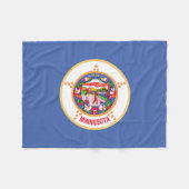 Minnesota Staatsvlag Fleece Deken (Voorkant (Horizontaal))