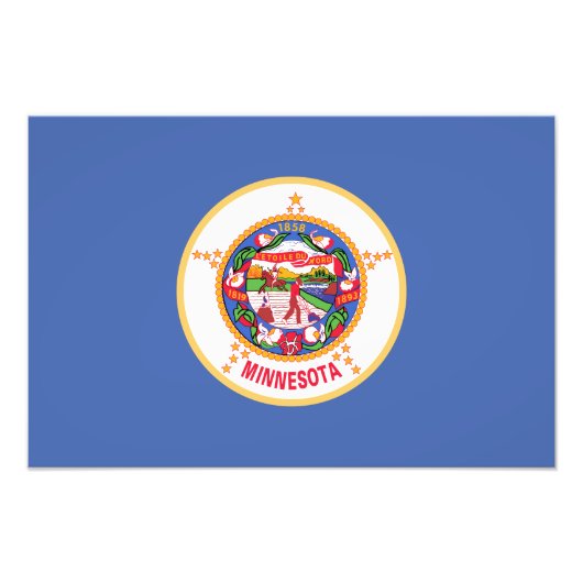 Minnesota Staatsvlag Foto Afdruk (Voorkant)