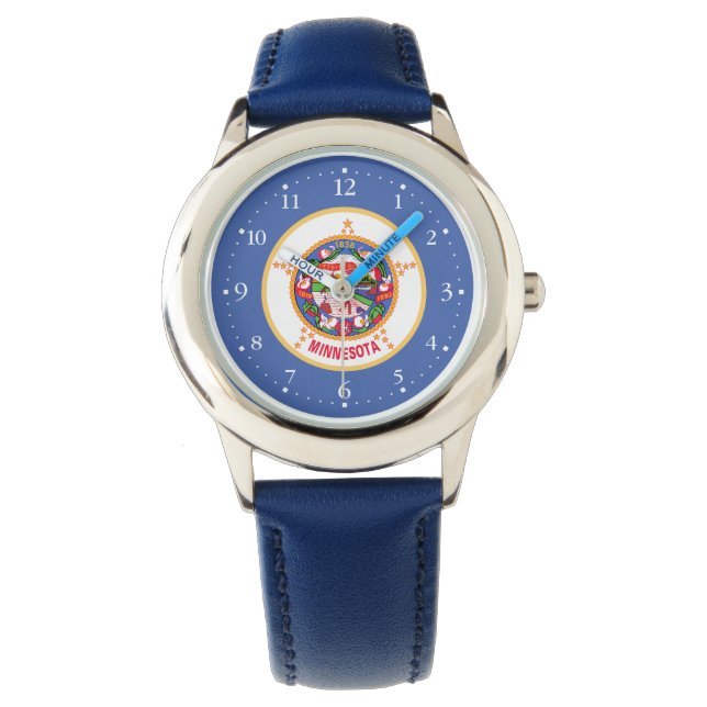 Minnesota Staatsvlag Horloge (Voorkant)