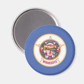 Minnesota Staatsvlag Magneet (Voorkant / Achterkant)