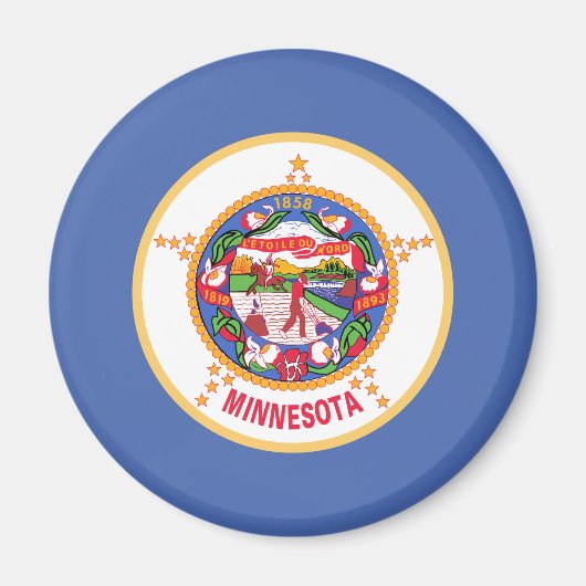 Minnesota Staatsvlag Magneet (Voorkant)