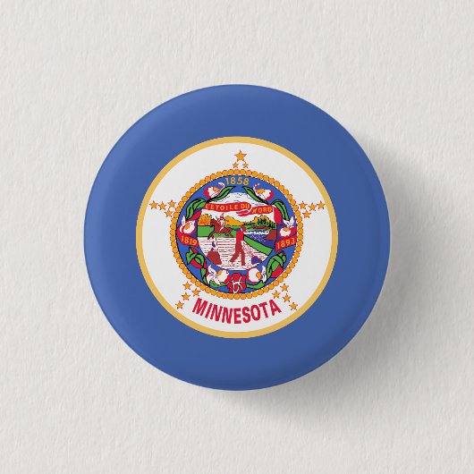 Minnesota Staatsvlag Ronde Button 3,2 Cm (Voorkant)