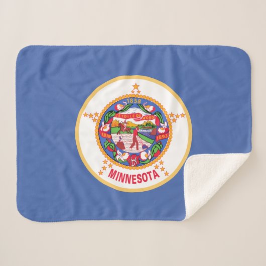 Minnesota Staatsvlag Sherpa Deken (Voorkant (horizontaal))