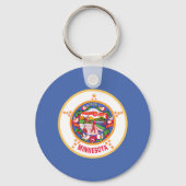 Minnesota Staatsvlag Sleutelhanger (Achterkant)