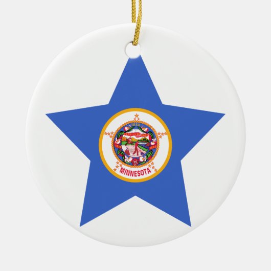 Minnesota Star Keramisch Ornament (Voorkant)