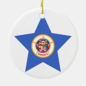 Minnesota Star Keramisch Ornament (Achterkant)