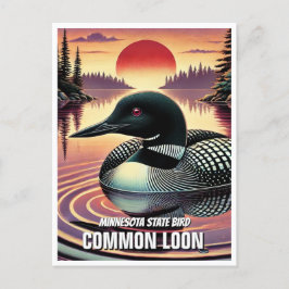 Minnesota State Bird Common Loon Briefkaart